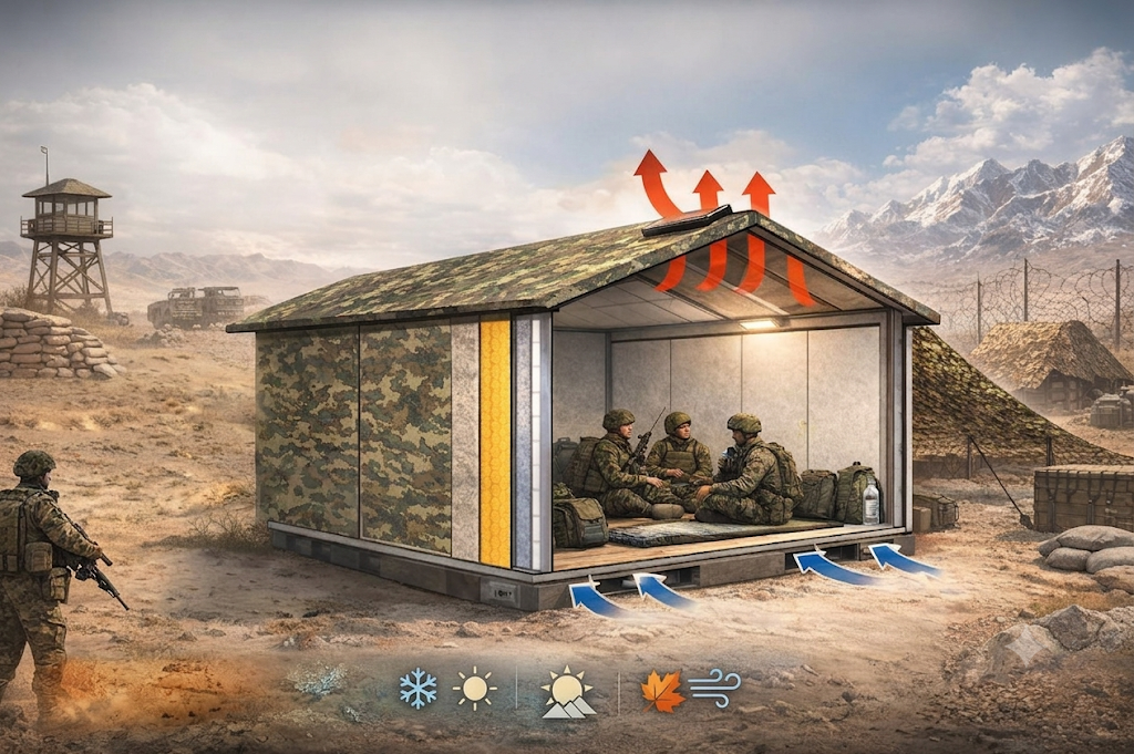Passive Climate-Adaptive Military Shelter System
